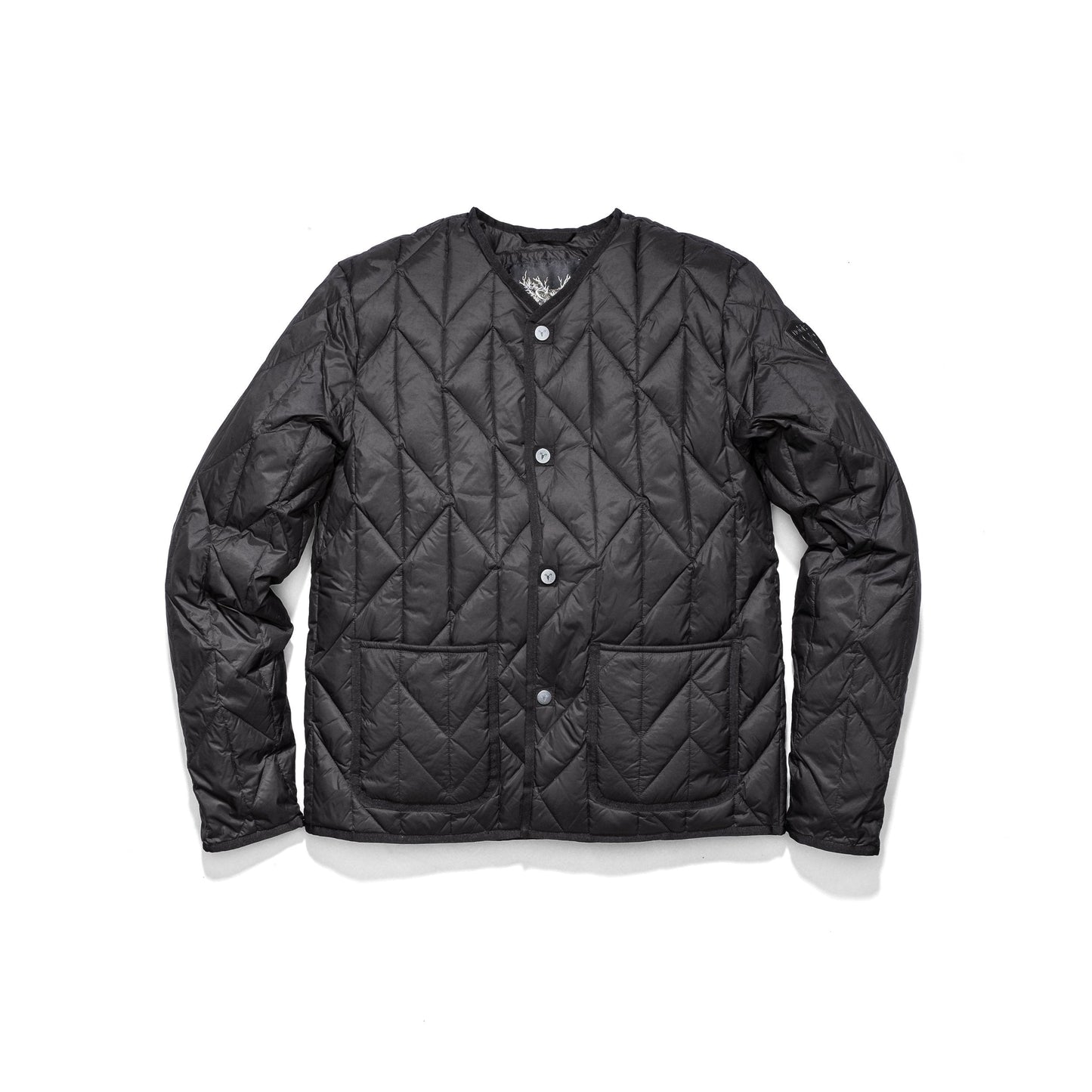 Men's waist length lightweight down insulator jacket for layering in Black