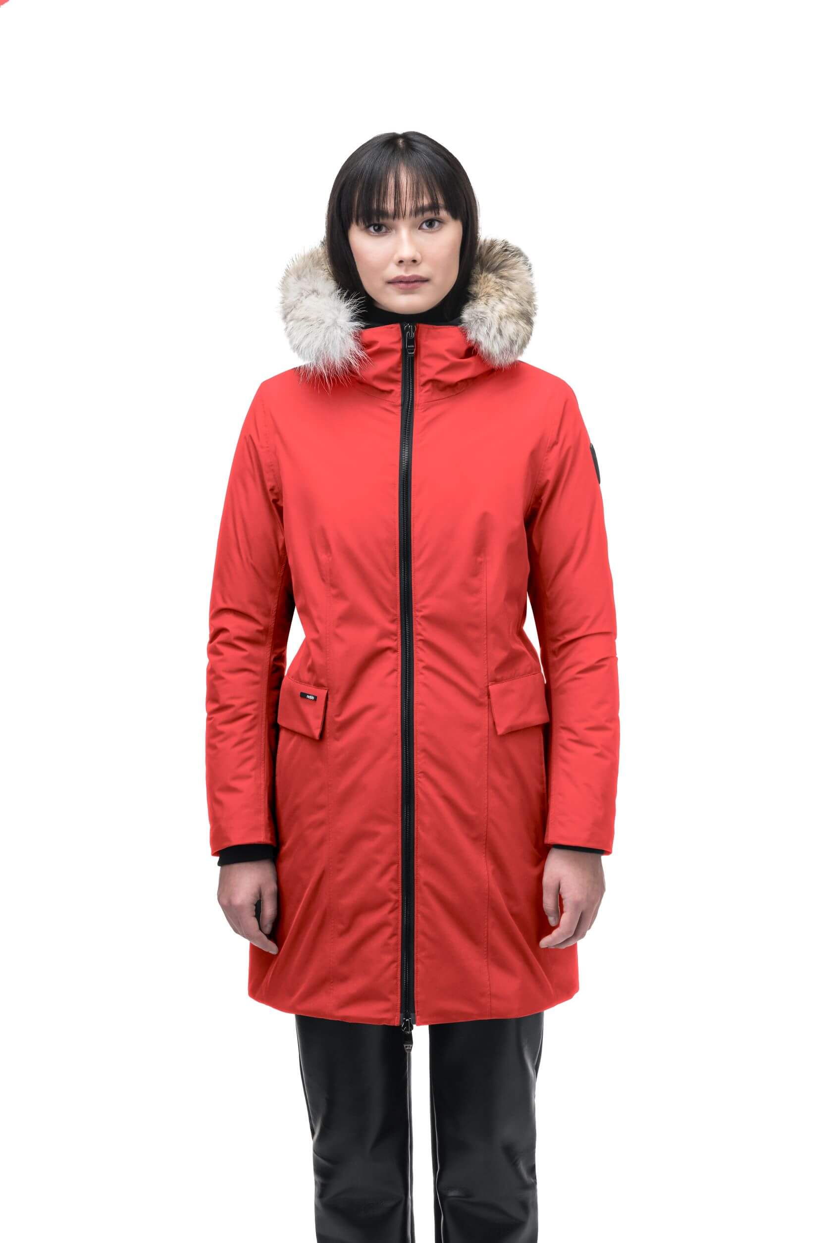 Women's mid thigh puffer coat sale