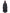 Women's knee length down filled parka with non-removable hood and adjustable belt in Black