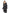 Kid's knee length down coat with fur free hood in Black