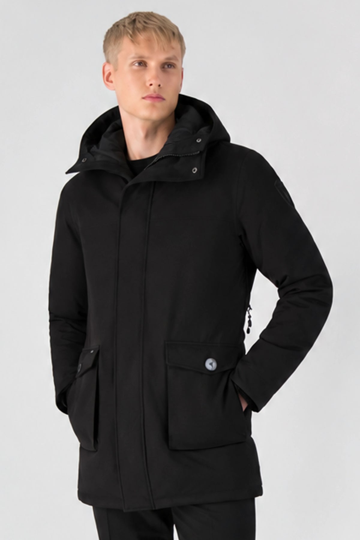Yves Furless Men's Parka - Black