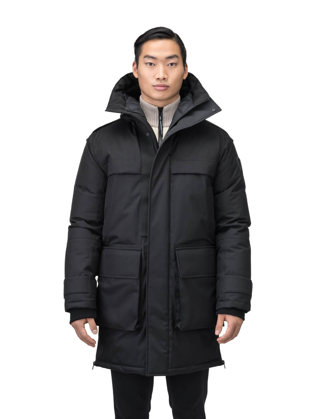 Hooded Parka Long Regular Fit Men's L - Coats & jackets