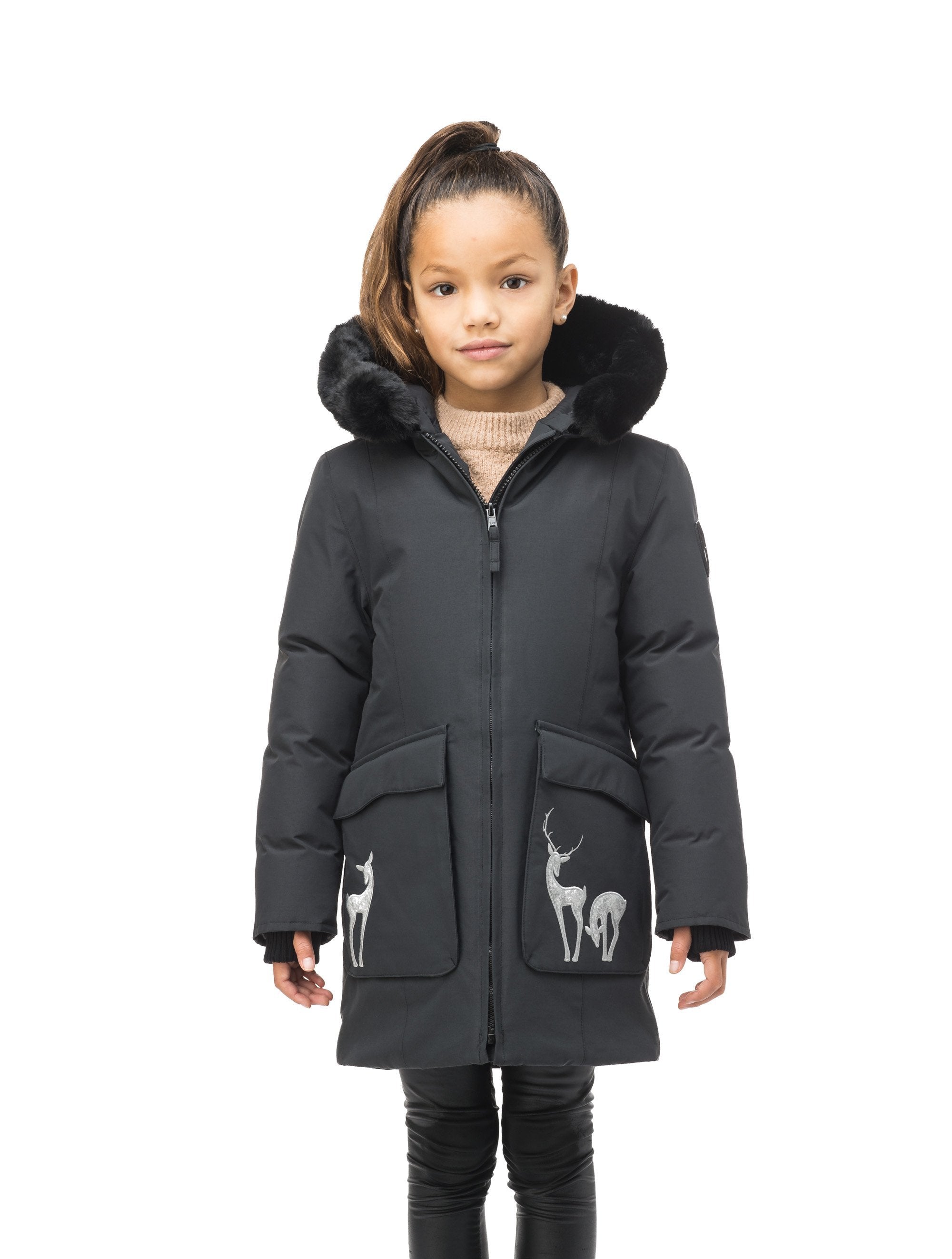 Fur hood cheap coat kids