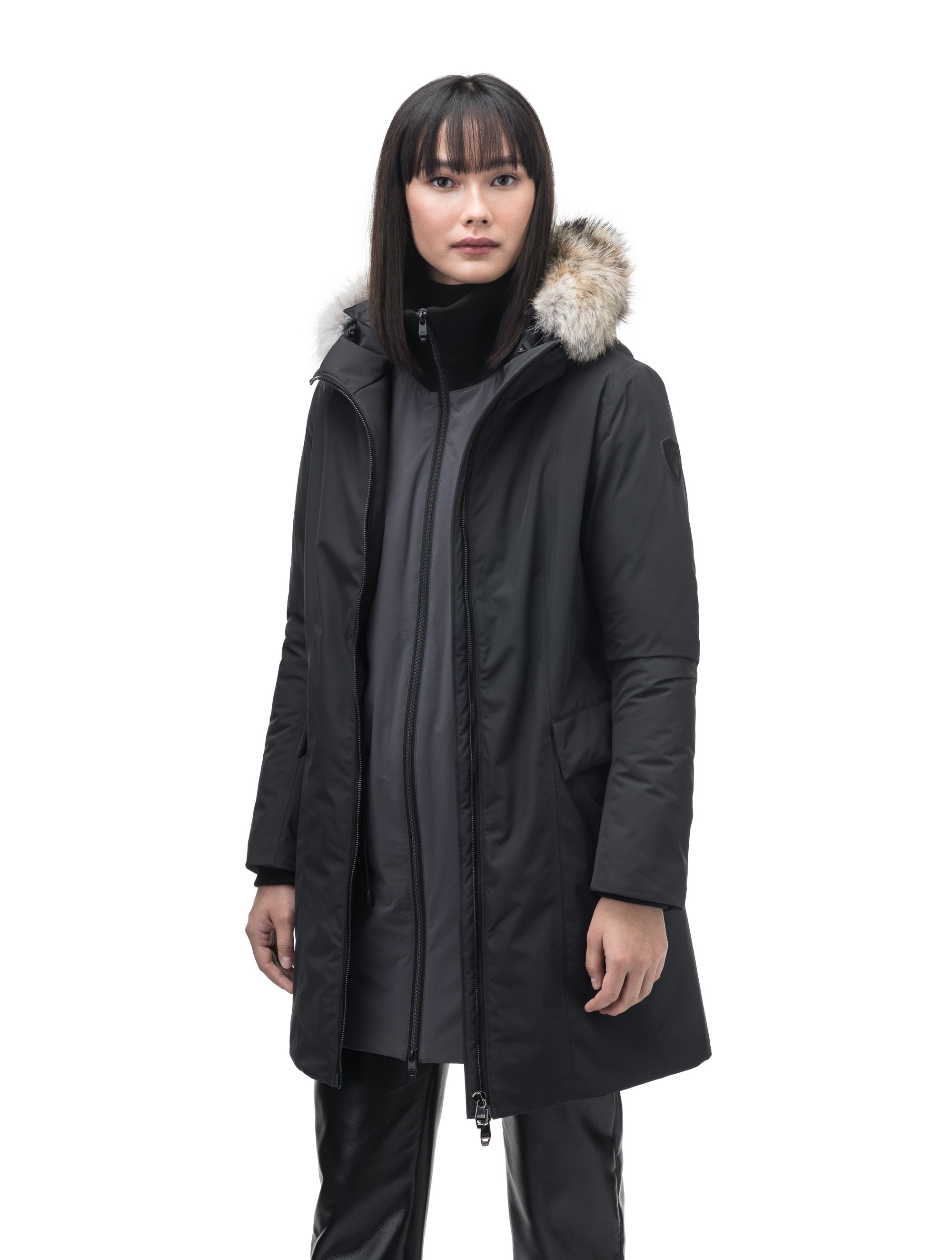 Womens mid sales length parka