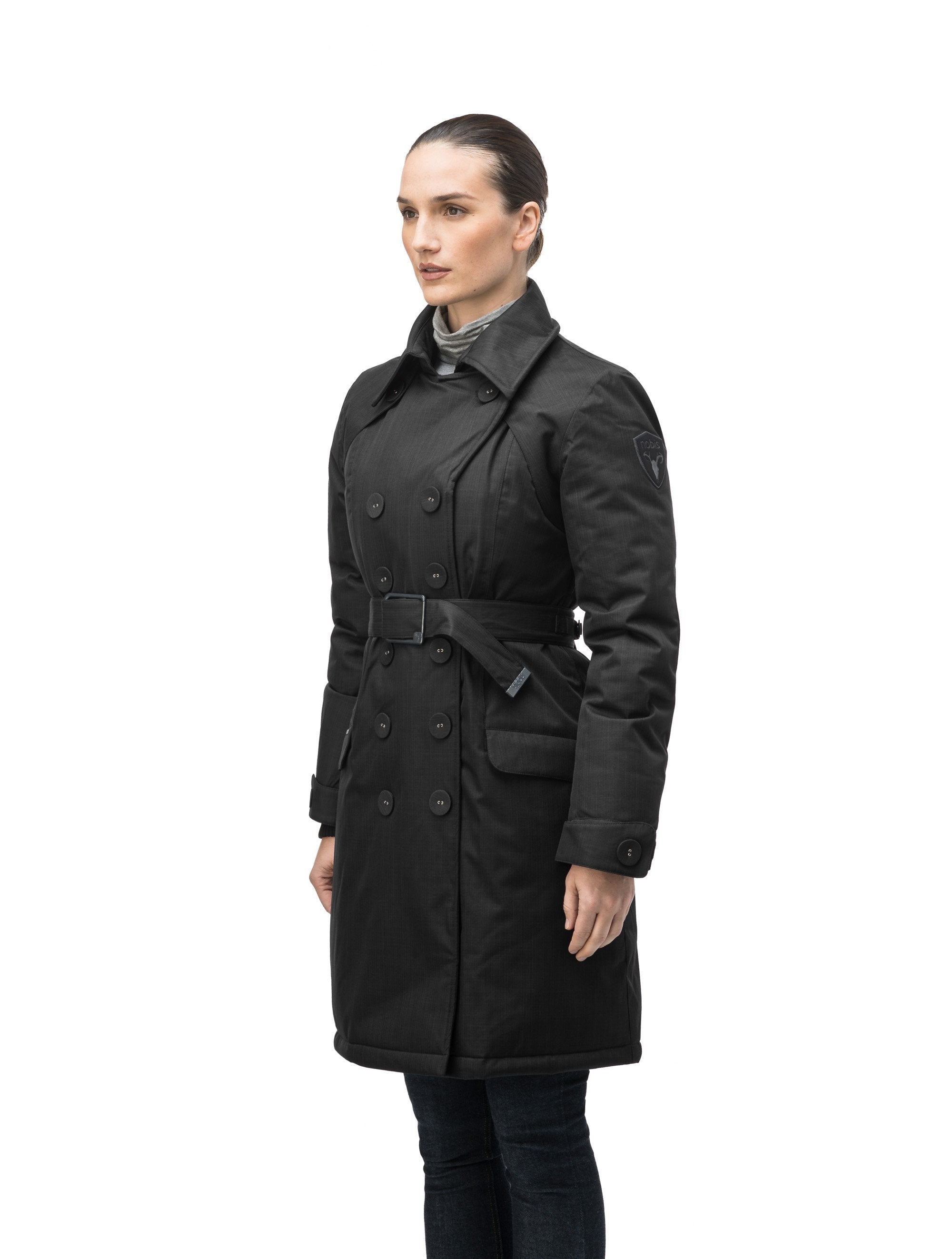 Tularosa Coat Womens Sz S Black Pea Coat hidden Buttons Missing Belt $298 Nwt good