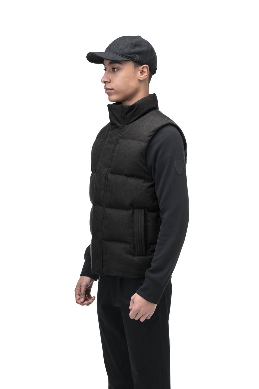 Mens black down vest on sale