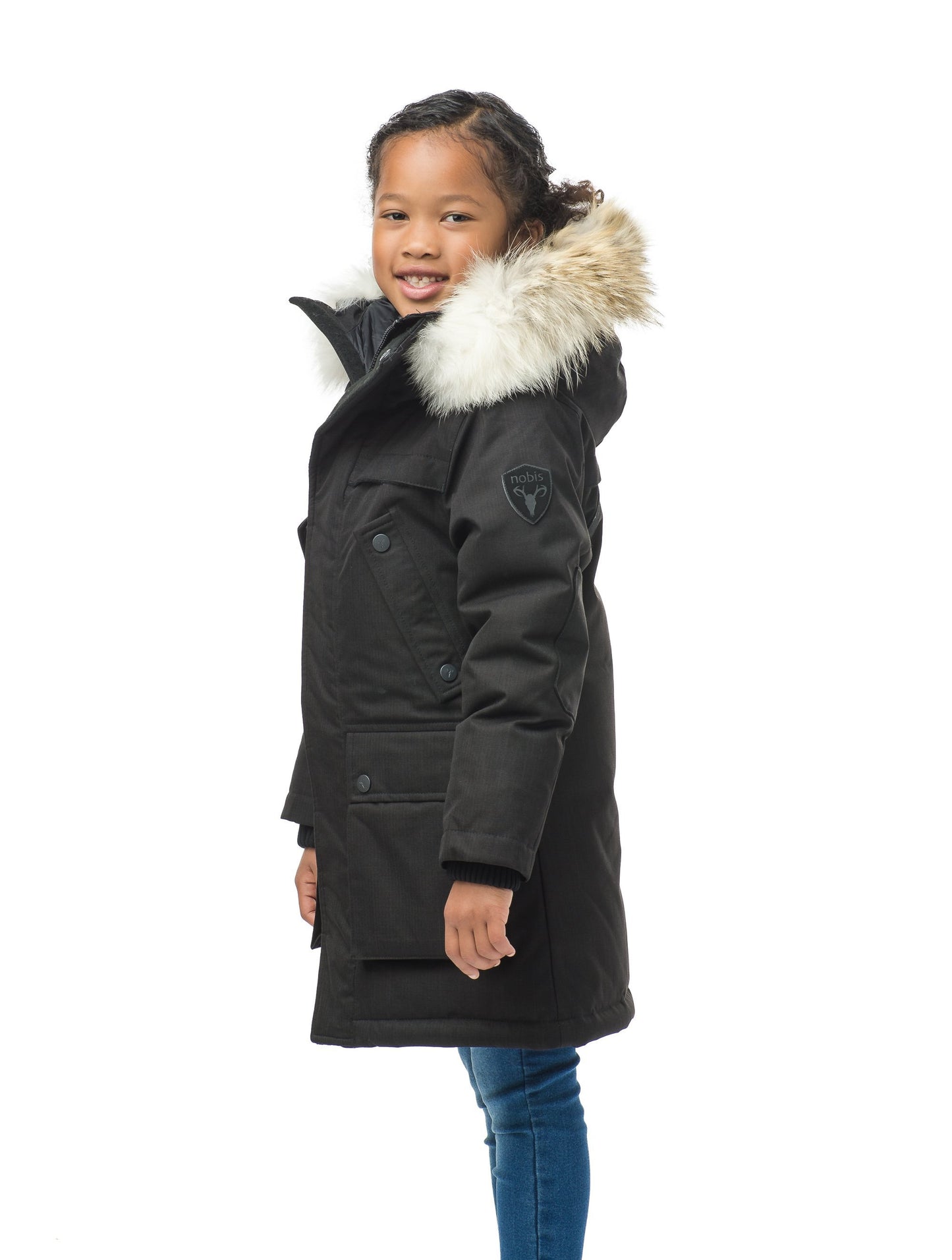 The best kid's down filled parka that's machine washable, waterproof, windproof and breathable in CH Black