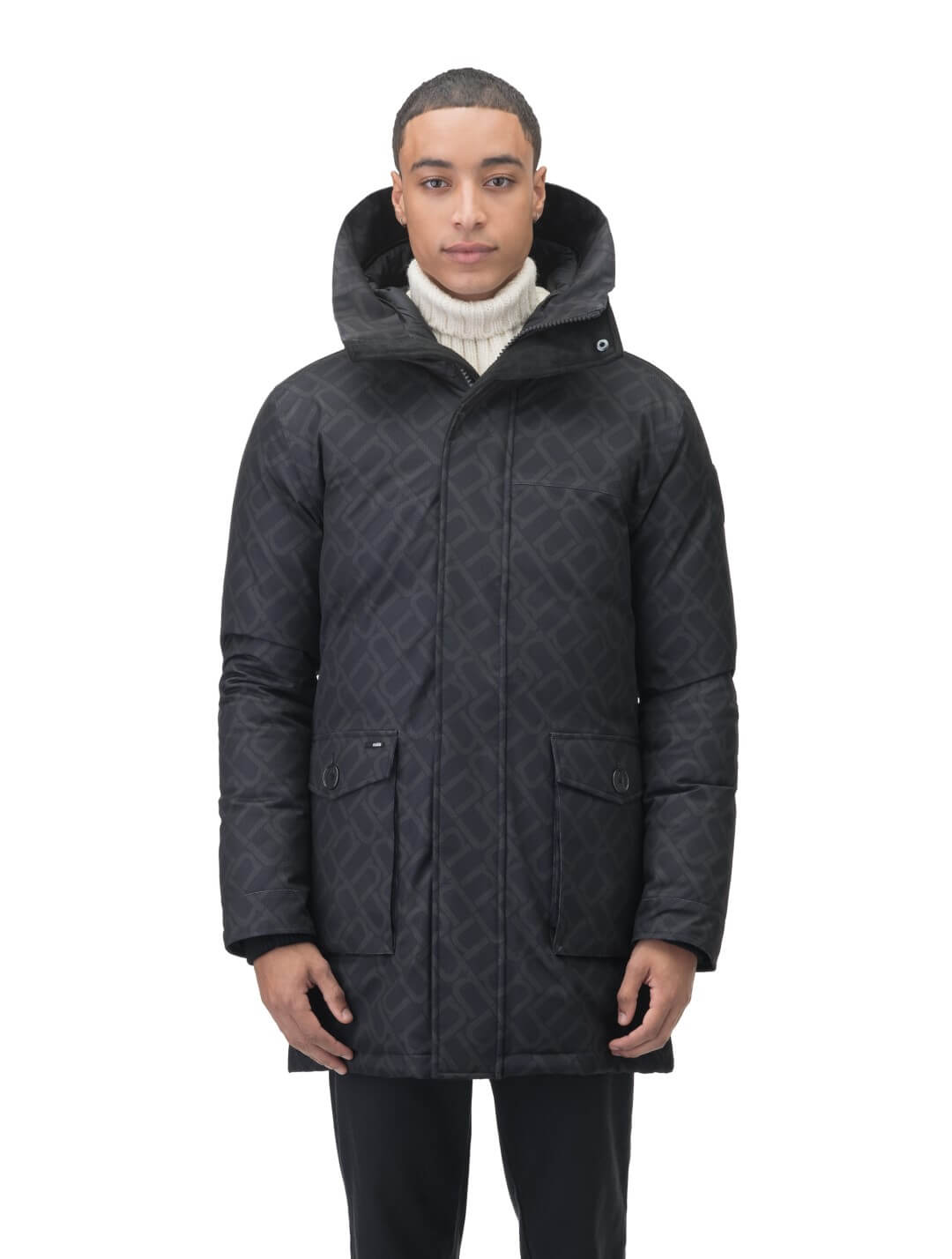 Mens black winter coat on sale